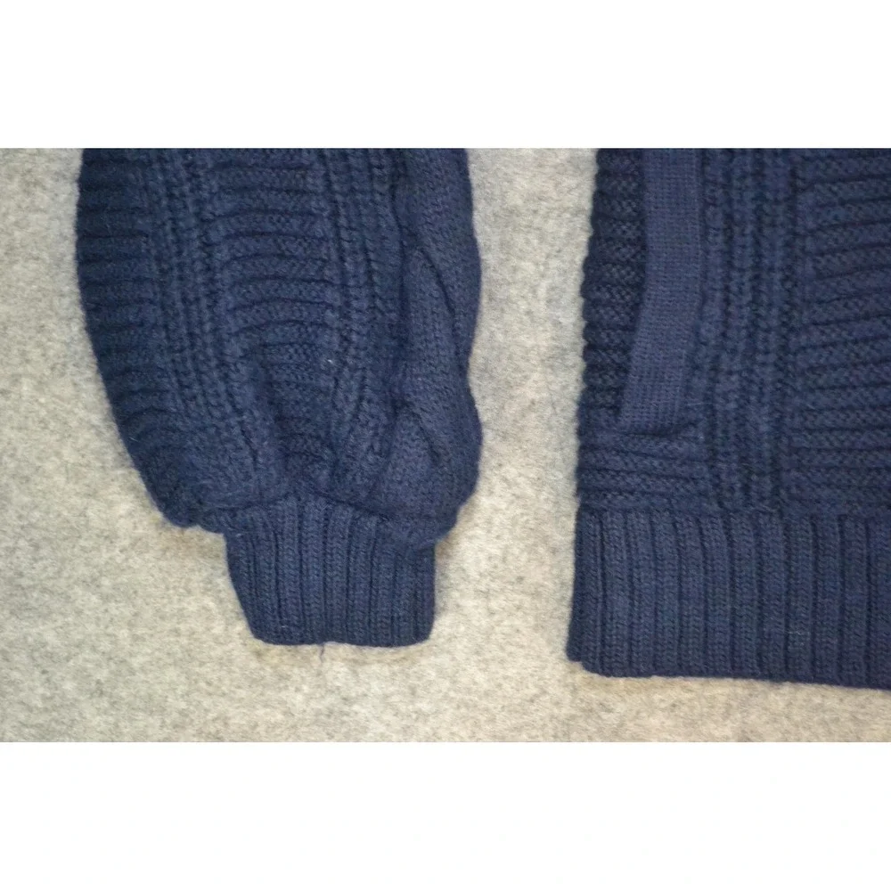 Nation LTD Cardigan Sweater Womens M Navy Cable Knit Alpaca Pockets‎ Los Angeles - Picture 2 of 16